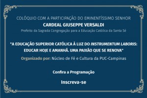 Colóquio recebe o Cardeal Dom Giuseppe Versaldi do Vaticano em novembro