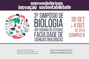 3º Simpósio de Biologia e 48ª Semana de Estudos da Faculdade de Ciências Biológicas @ Auditório Monsenhor Salim, laboratórios e salas