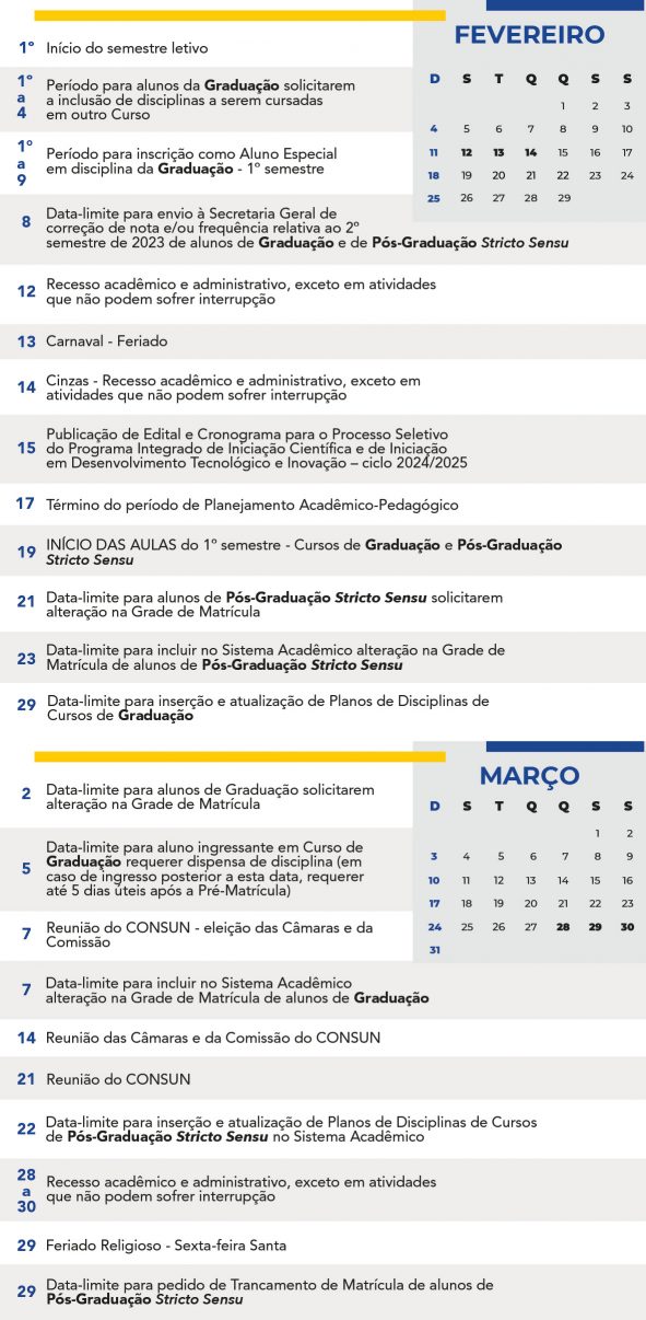 Portal PUCCampinas » Calendário Acadêmico