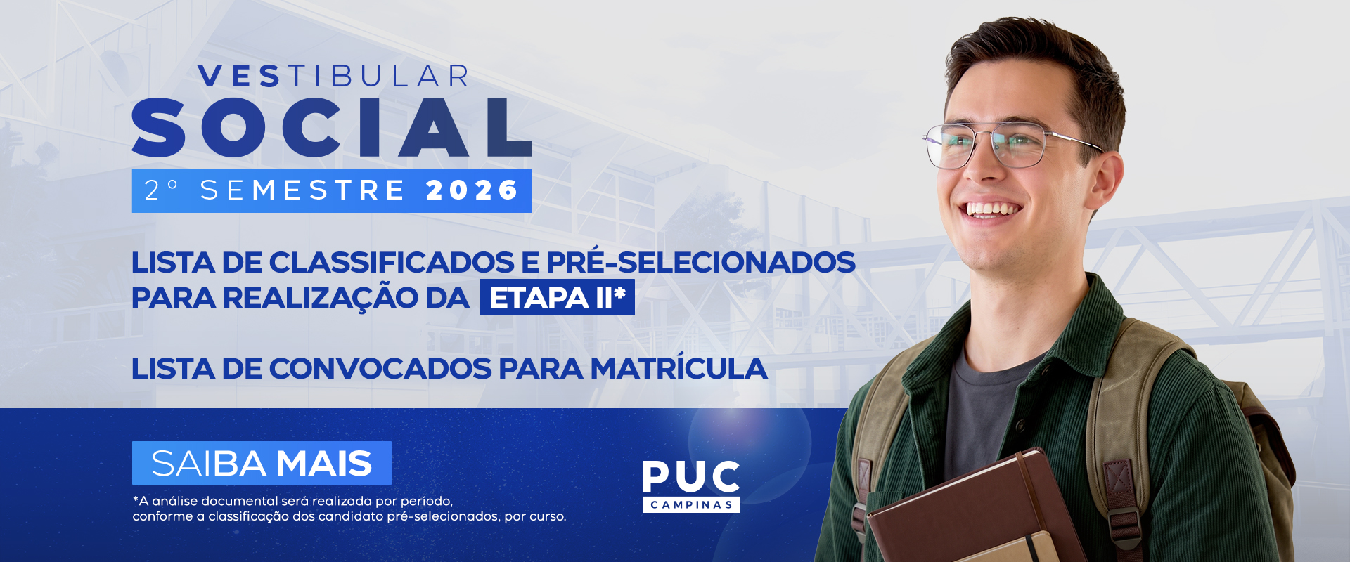 Vestibular Social 2026 – PUC-Campinas – Lista